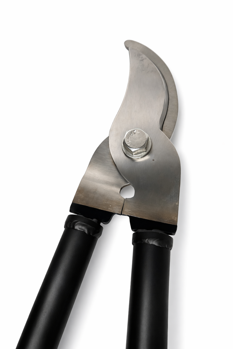 Schneidmechanismus einer Hufschere für Rinder und Pferde mit stabiler Verschraubung
