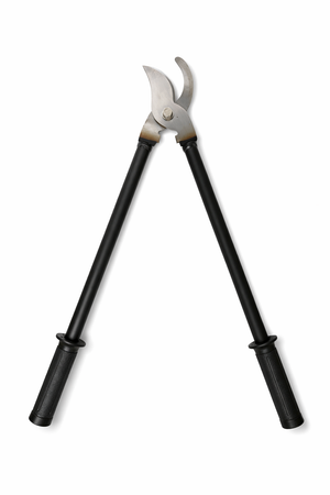 Seitliche Ansicht einer Hufschere für Pferde und Rinder aus robustem Metall
